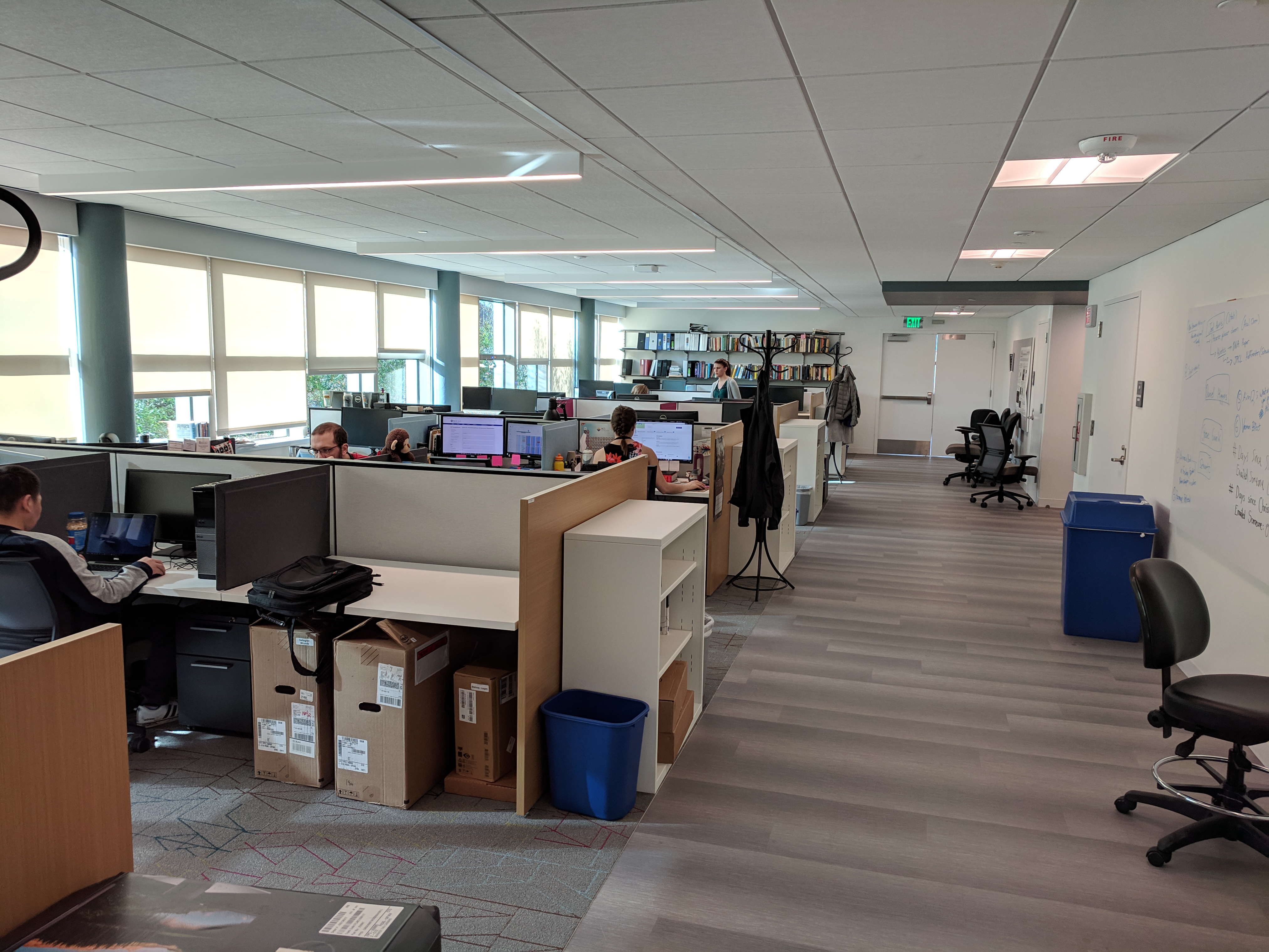 A small overlook of our student office space